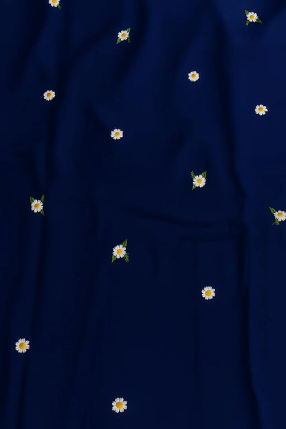 Embroidered namaz chaddar with sleeves (Blue)