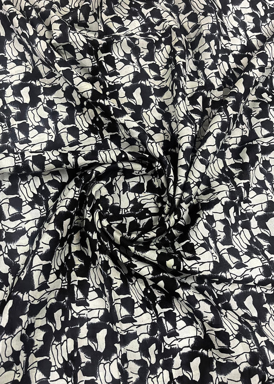 2 In 1  Printed Namaz Chaddar + Abaya 178 With Sleeves And Niqab (Stitched)