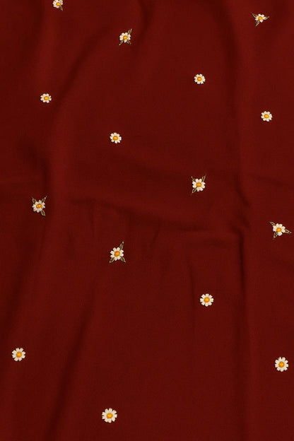 Embroidered namaz chaddar with sleeves (Mahroon)