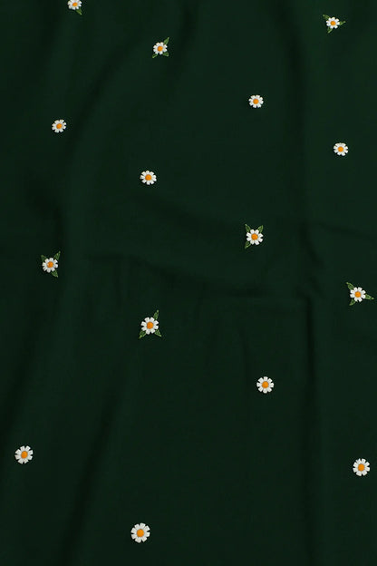 Embroidered namaz chaddar with sleeves (Green)